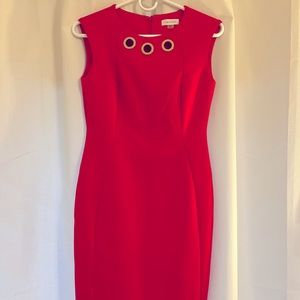 Calvin Klein red stealth dress size 2